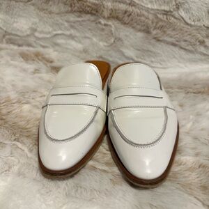Everlane Leather Mule Loafer White